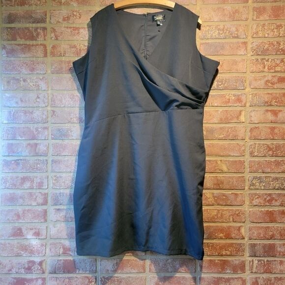Alexia Admor KYLIE V Neck Dress black 1x NWOT - Picture 3 of 7